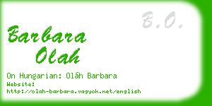 barbara olah business card